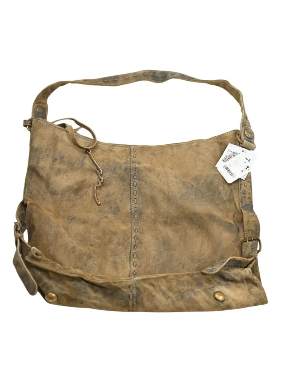 Free People We The Free Dallas Distressed Lea Bag OB2314502 in Sandblast Khaki